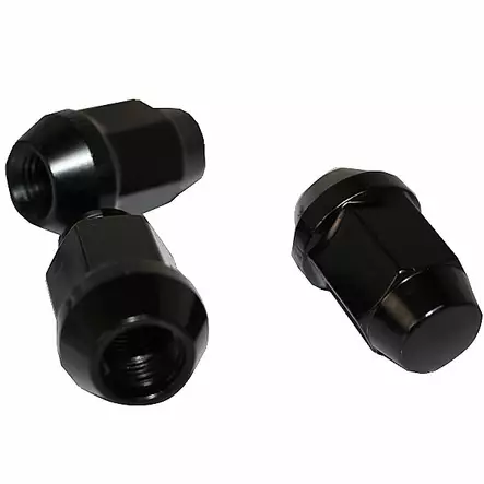 Aluvannemutterisarja musta 1,25mm nousu, 12mm, 20 kpl - Pyöränmutterit - 1706BLACK-20 - 1