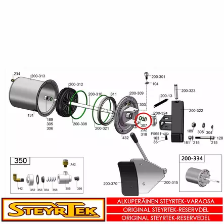Palteenirottimen sylinterin tiivisterengas - Huolto- ja varaosat rengaskoneet - STS000202650 - 1