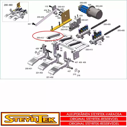 Polkimen välitanko - Huolto- ja varaosat rengaskoneet - STC2000613000 - 1