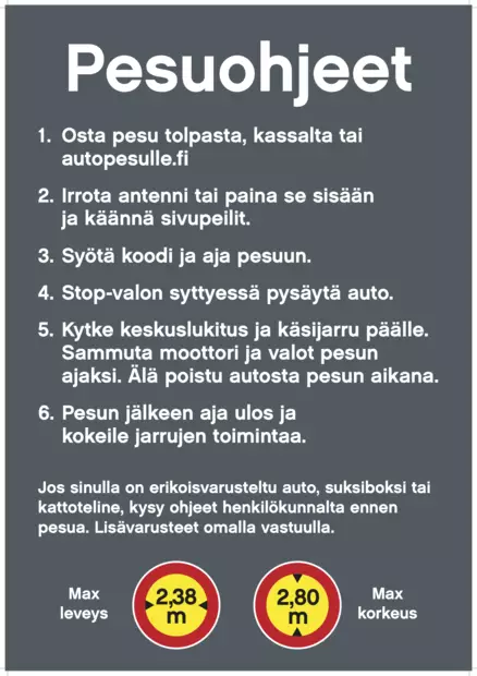 Tarjous! Normaalipesu 6kpl - Autopesulle.fi - 29010 - 2