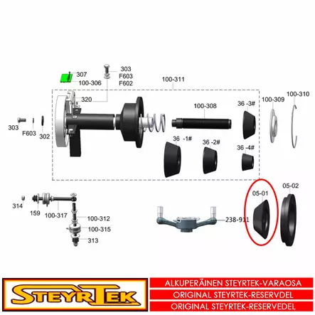 Tasapainotuskoneen kartio isoreikäisille vanteille 36mm akselille - Tasapainotuskone - STP1004700000 - 1