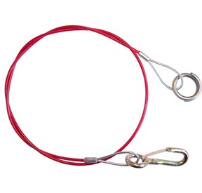 TURVAVAIJERI 1.0 m RENGAS/HAKA - Peräkärry Työntöjarru Turvavaijerit - 30150 - 1