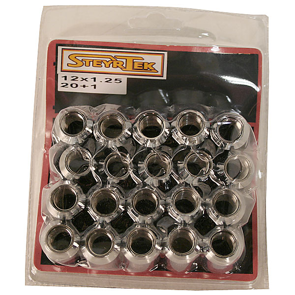 Tähtipääkolo aluvannemutterisarja 1,5mm nousu, 12mm, 20 kpl - Pyöränmutterit - 2807-20 - 1