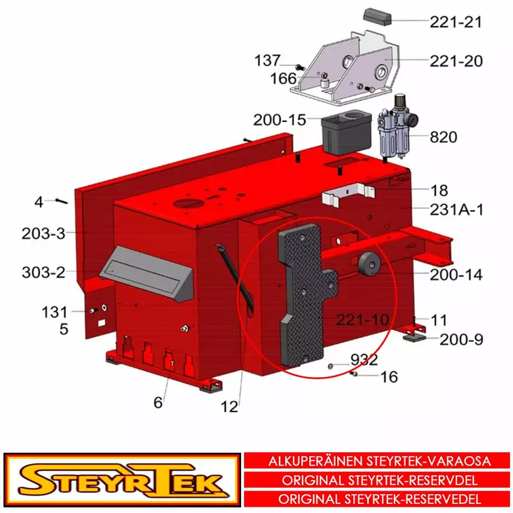 Palteenirroittimen vastakumi - Huolto- ja varaosat rengaskoneet - STC2215000000 - 1