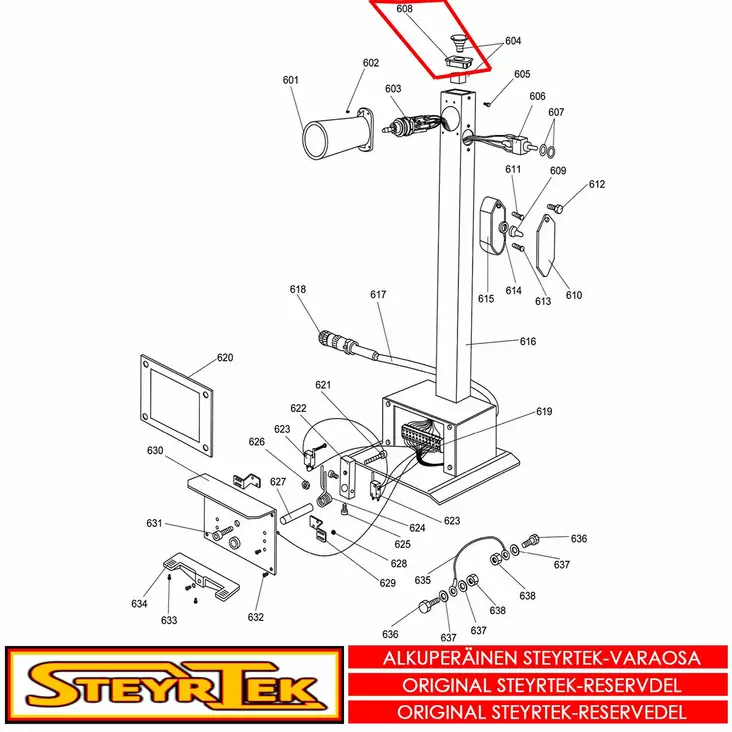 Hätäseis-kytkimen pohja - Huolto- ja varaosat rengaskoneet - STX003010 - 1