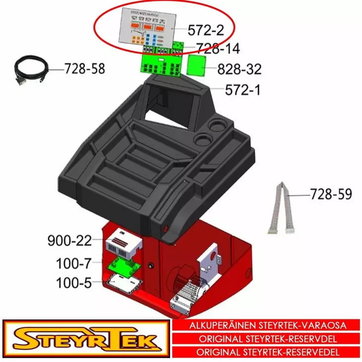 Näppäimistö ST-6572 - Huolto- ja varaosat tasapainokoneet - STS1150057200 - 1