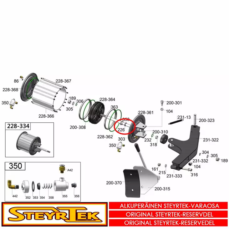 Palteenirottimen sylinterin tiivisterengas - Huolto- ja varaosat rengaskoneet - STS0050200750 - 1