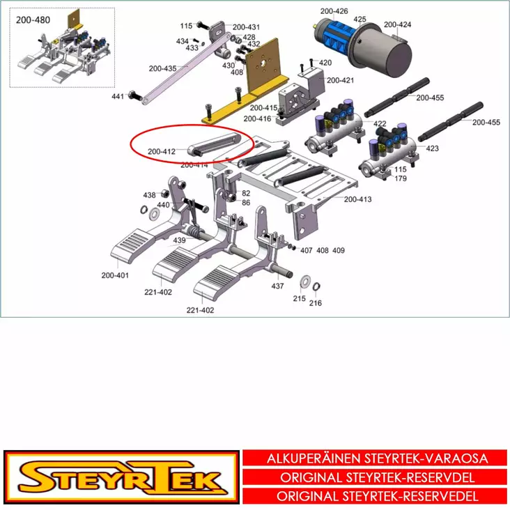 Polkimen välitanko - Huolto- ja varaosat rengaskoneet - STC2000613000 - 1