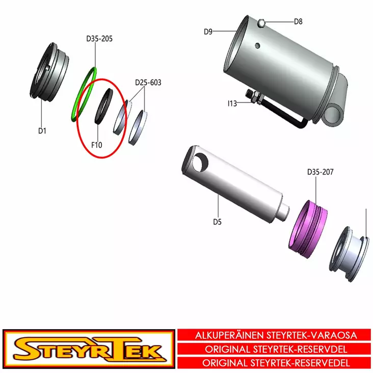 Pölytiivisterengas - Varaosat nosturit - STS0050580600 - 1