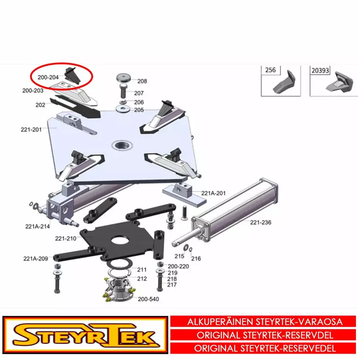 Vanteen kiinnitys leuka - Huolto- ja varaosat rengaskoneet - STC2005700000 - 1