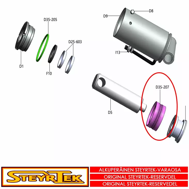 Yhdistetty tiivisterengas - Varaosat nosturit - STS0070602240 - 1
