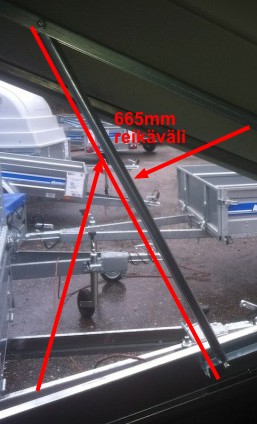 JAXAL SARANAPUTKI 665mm - Peräkärry Kuomun varaosat - 10031 - 1