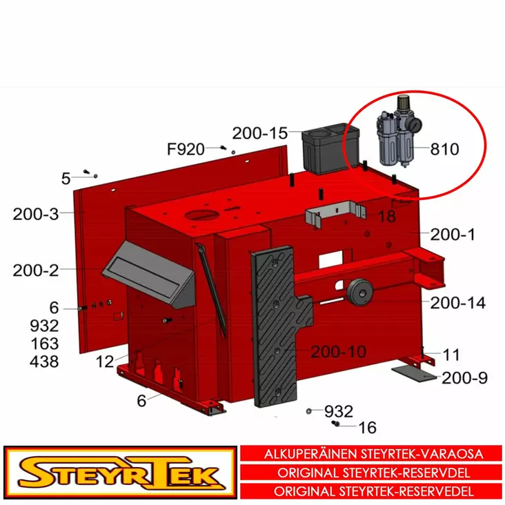 Paineensäädin ja öljytin - Huolto- ja varaosat rengaskoneet - STCW1140200001 - 1