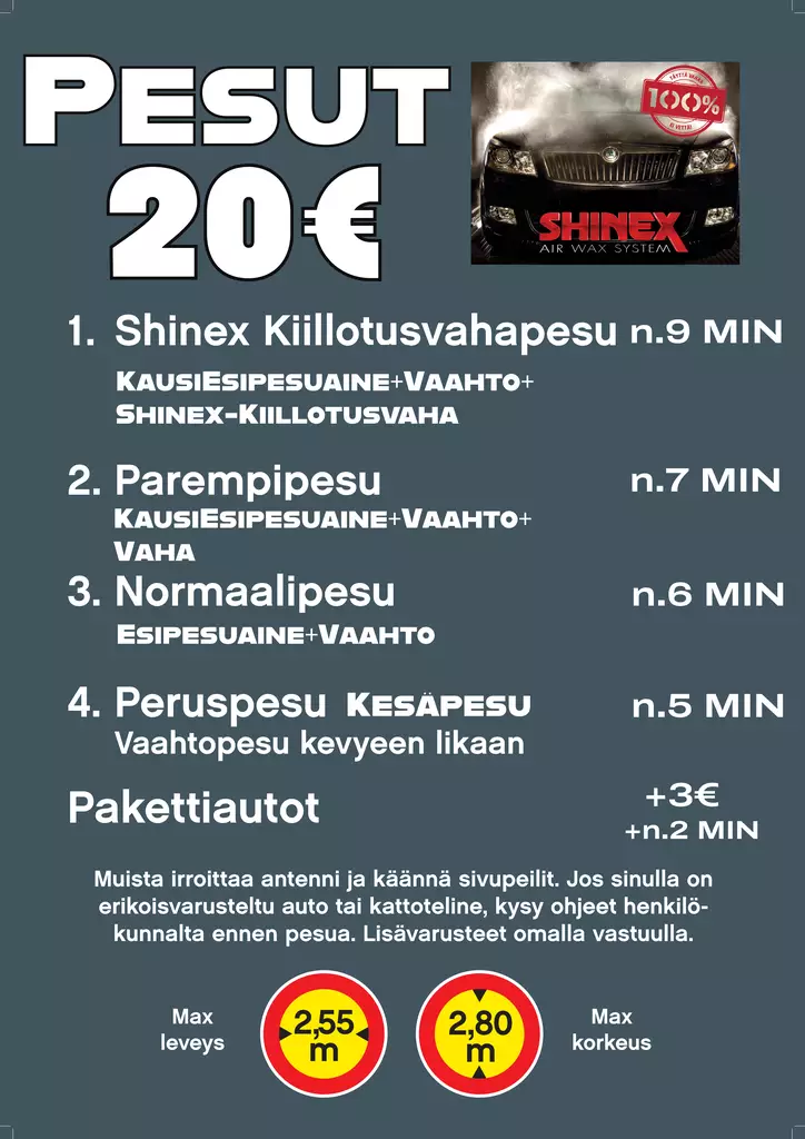 Iltapesu 20e klo 17-20 Pesutolpalta - Autopesulle.fi - 29011 - 1