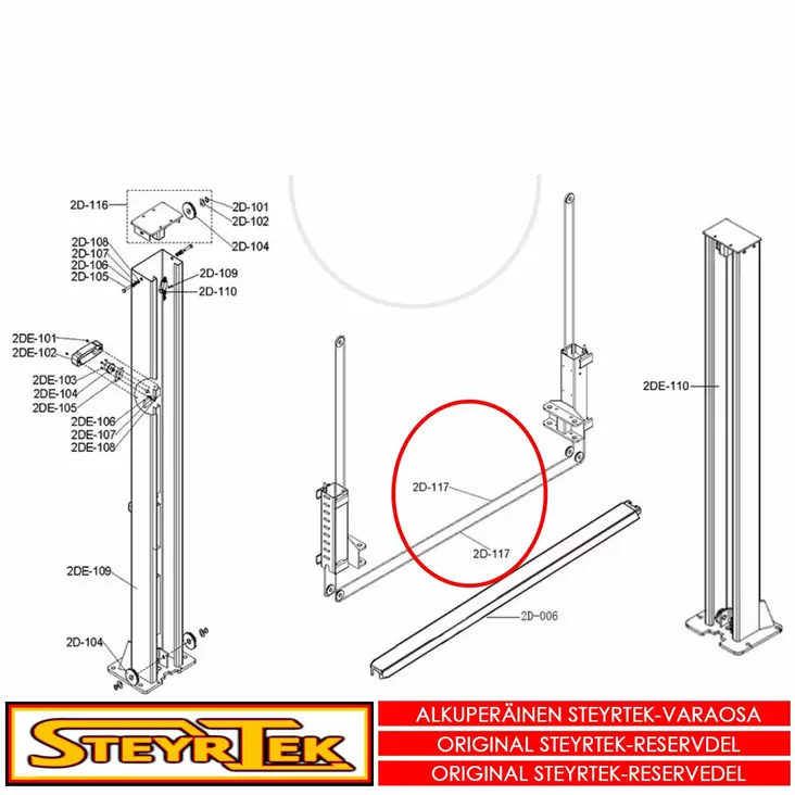 Tasausvaijeri (ST-40-2DU, ST-40-2DE) - Varaosat nosturit - STX003471 - 1