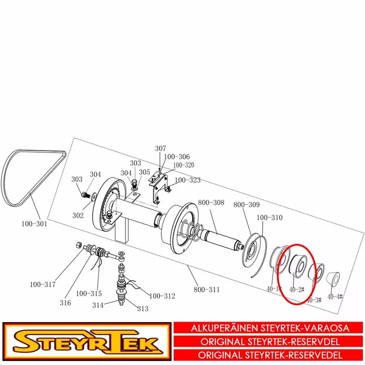 Kartio (2.isoin Ø40) - Huolto- ja varaosat tasapainokoneet - STS1000400002 - 1