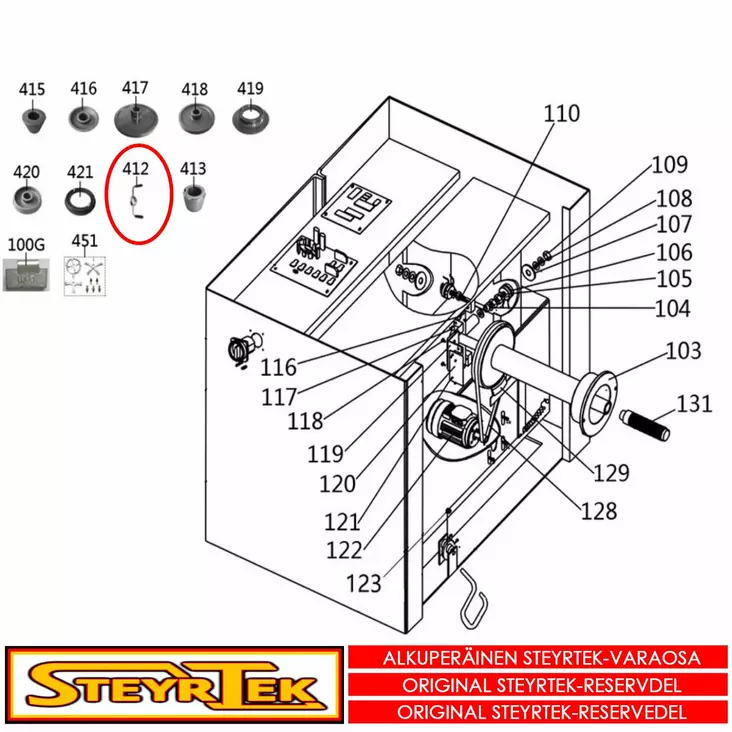 Lukitusmutterin kiristysavain - Huolto- ja varaosat tasapainokoneet - STX000412 - 1