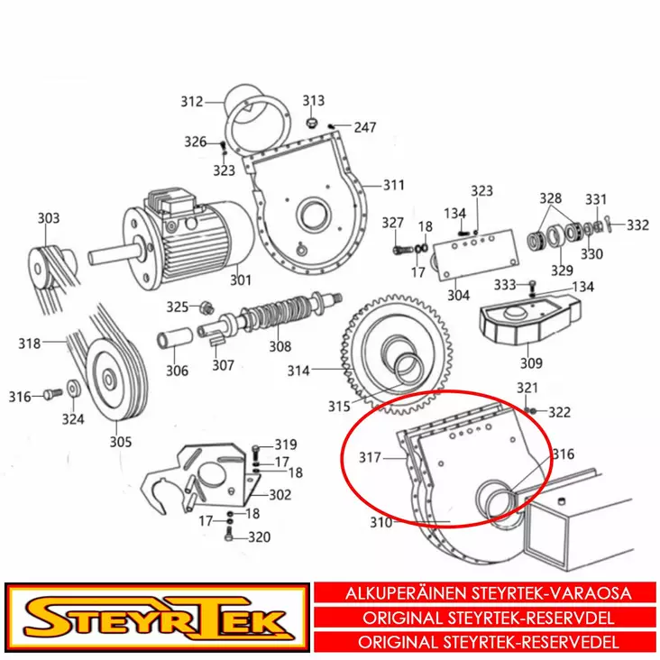 Vaihteiston tiiviste - Huolto- ja varaosat rengaskoneet - STMM17004035742 - 1