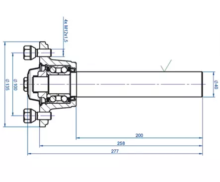 PYÖRÄNNAPA SPP 375KG WP 4X100 - Peräkärry pyörännavat - 08003 - 2