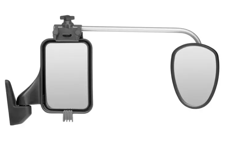 Repusel Alufor, pitkä varsi, alumiini, kupera lasi, peilipari - Caravan Lisäpeilit - REP3003 - 1