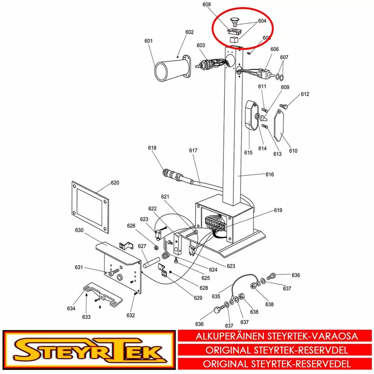 Hätäseis-kytkin - Huolto- ja varaosat rengaskoneet - STX002173 - 1