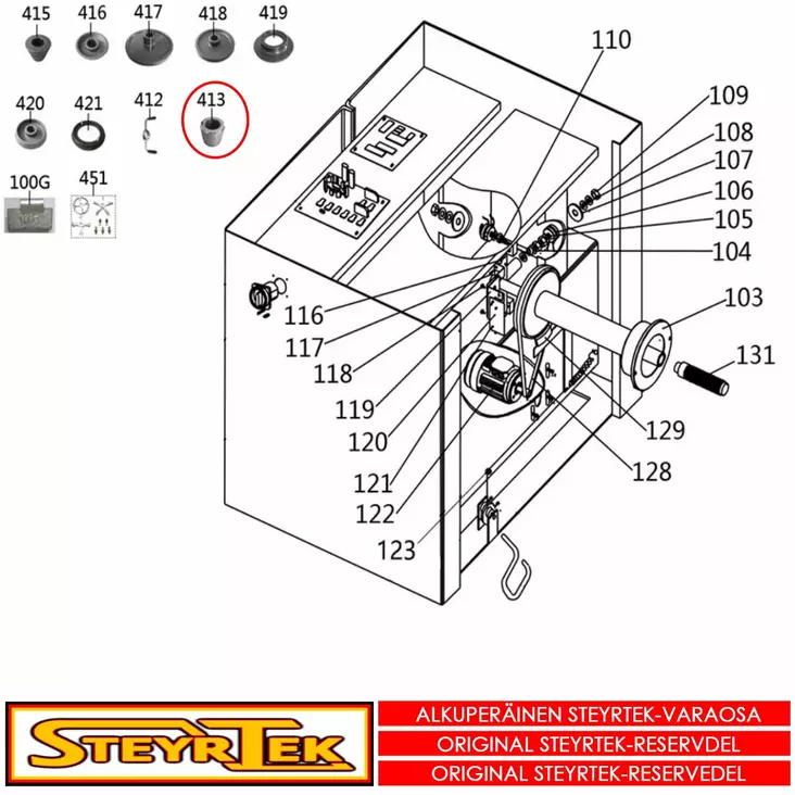 Lukitusmutteri - Huolto- ja varaosat tasapainokoneet - STX000413 - 1