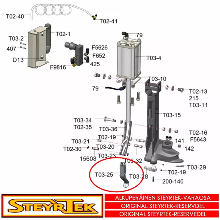 Rengasraudattoman asennuspään koukku - Huolto- ja varaosat rengaskoneet - STJZ09001023213 - 1
