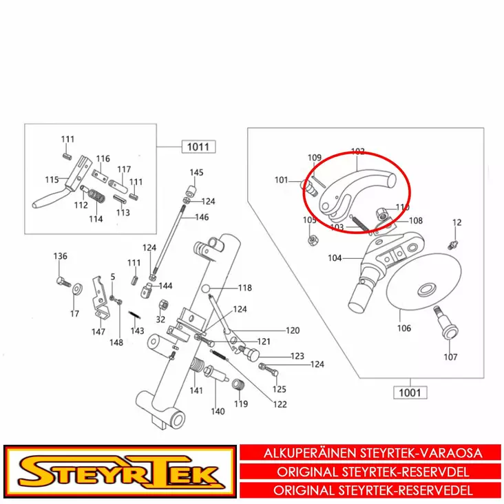 Asennus/irroitus työkalu - Huolto- ja varaosat rengaskoneet - STX002864 - 1