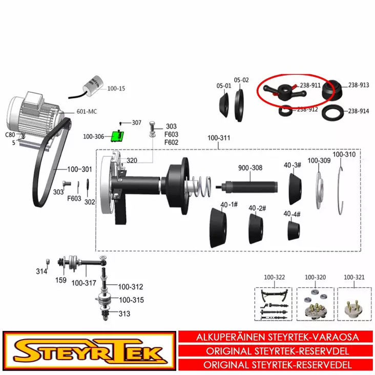 Pikamutteri vanteen kiinnitykseen 40mm akselille - Huolto- ja varaosat tasapainokoneet - STPW1050100004 - 1