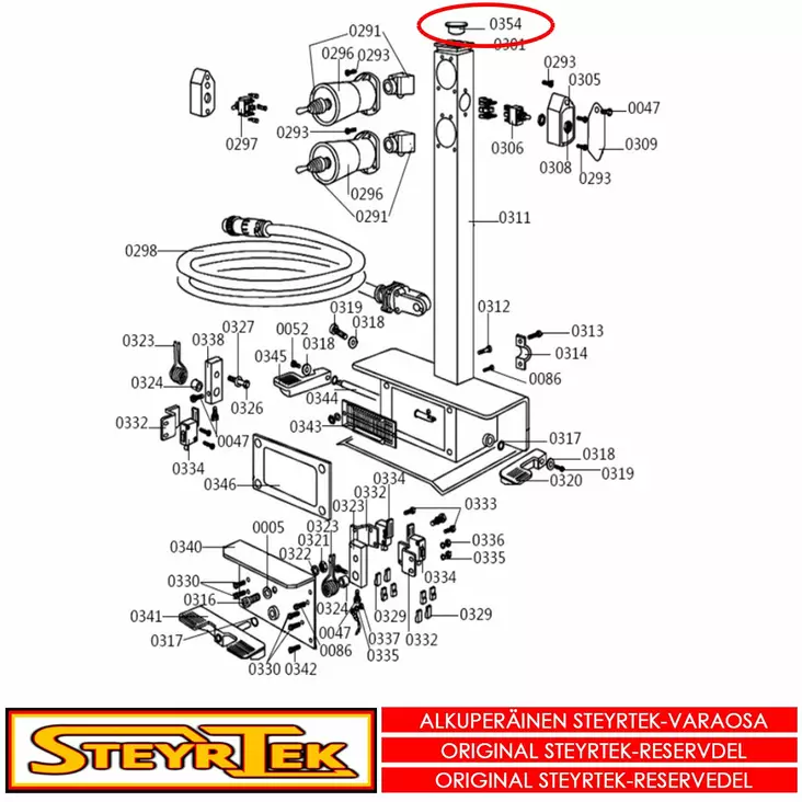Hätäseis-kytkin - Huolto- ja varaosat rengaskoneet - STX003865 - 1