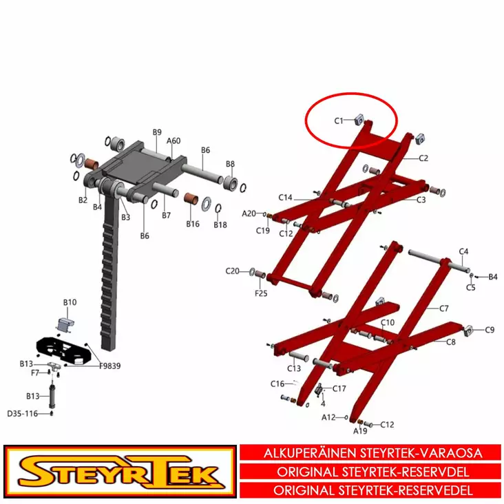 Liukupala - Varaosat nosturit - STJZ09016023905 - 1