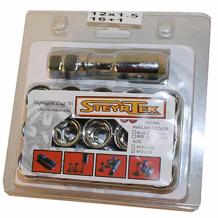 Tähtipääkolo aluvannemutterisarja 1,5mm nousu, 12mm, 16 kpl - Pyöränmutterit - 2807-16 - 1