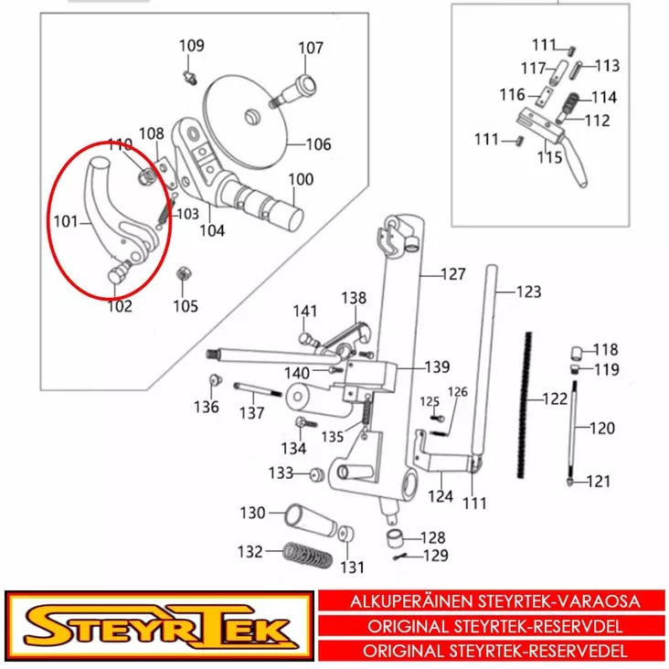 Asennus/irroitus työkalu - Huolto- ja varaosat rengaskoneet - STX003107 - 1