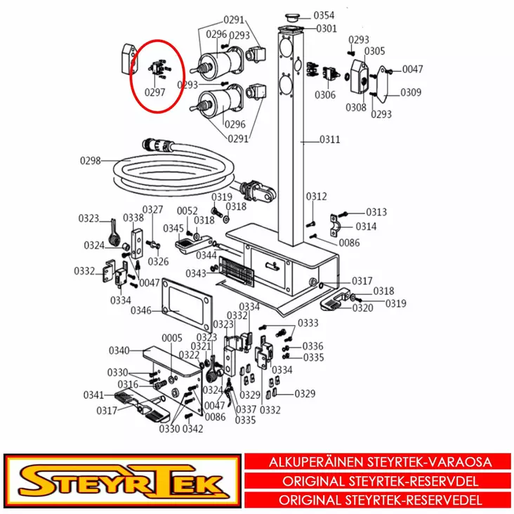 Kiinnityskytkin - Huolto- ja varaosat rengaskoneet - STX003827 - 1