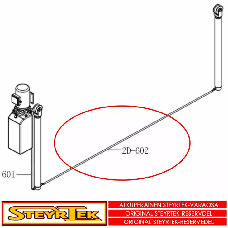 Pitkä öljyletku, sylintereitten väliletku - Varaosat nosturit - STMM17006000057 - 1
