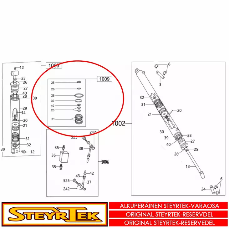 Tiivistesarja sylinteriin - Huolto- ja varaosat rengaskoneet - STMM17004035988 - 1