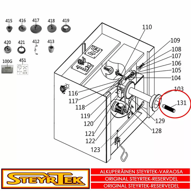 Akseli - Huolto- ja varaosat tasapainokoneet - STMM17005036199 - 1