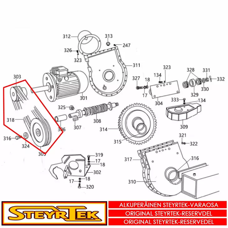 Hihna 3V-335 - Huolto- ja varaosat rengaskoneet - STX003229 - 1