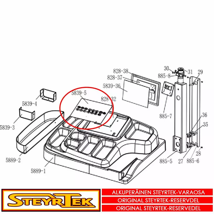 Näppäimistö - Huolto- ja varaosat tasapainokoneet - STJZ10001069879 - 1