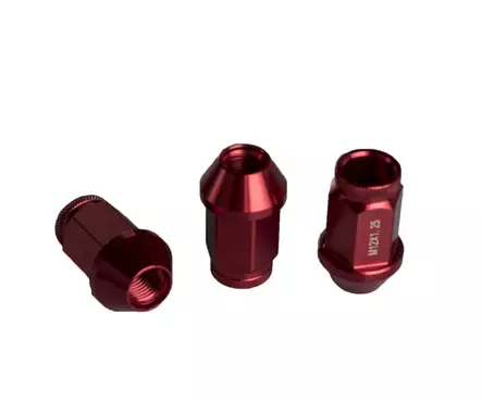Alumiinimutterisarja punainen 1,25mm nousu, 12mm, 16 kpl - Pyöränmutterit - 92600-16-RED - 1