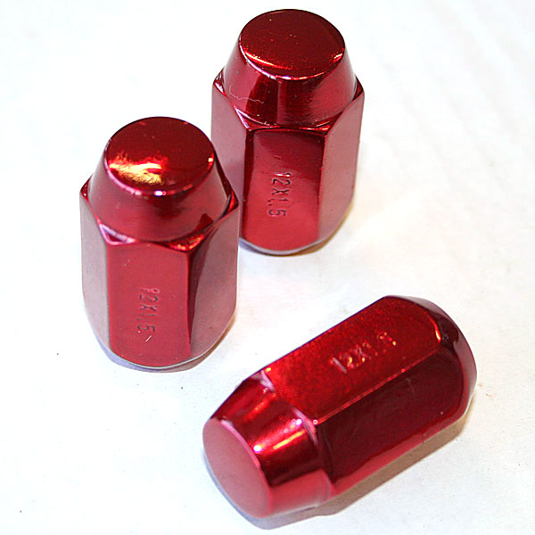 Punainen aluvannemutteri 1,25mm nousu, 12mm - Pyöränmutterit - 1706RED - 1