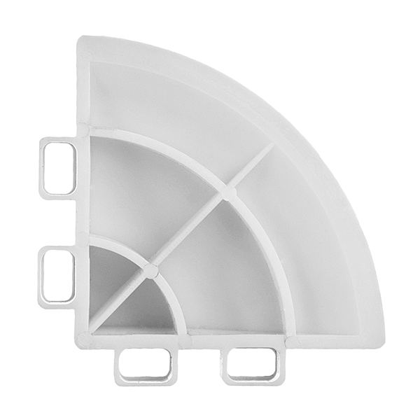 Lattialaatan kulmapala, snow white 4 kpl - Lattialaatat - FLOORCORNERWHITE - 1