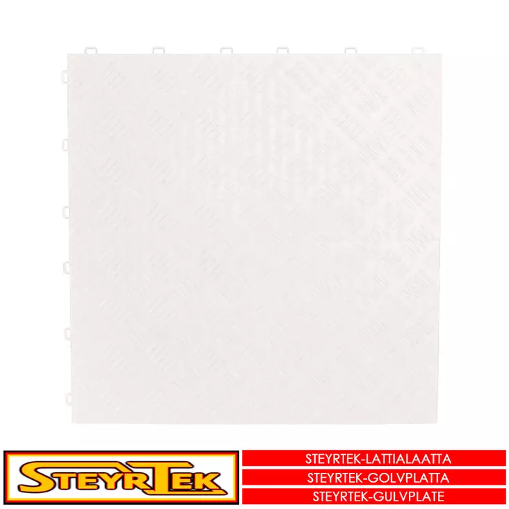 Umpinainen Lattialaatta, snow white 40x40cm 10x30 kpl - Lattialaatat - STFLOORUWHITE - 1