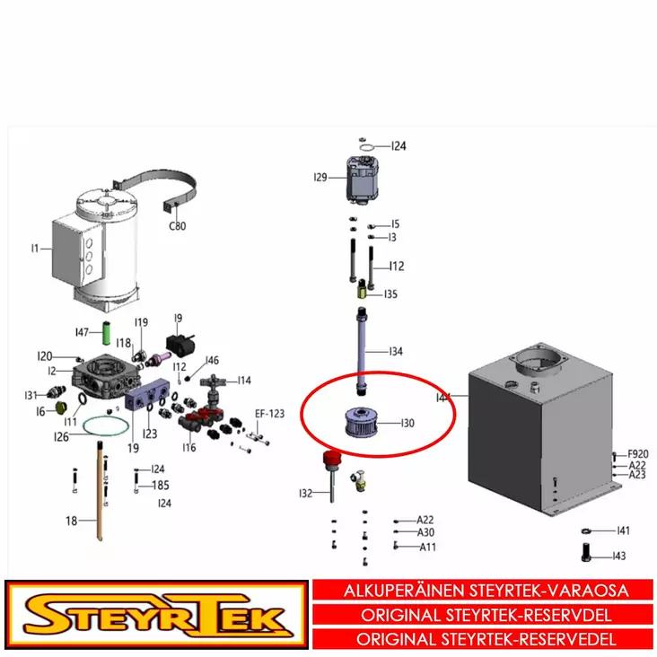 Öljynsuodatin saksinostimeen - Varaosat nosturit - STS048000010G - 1
