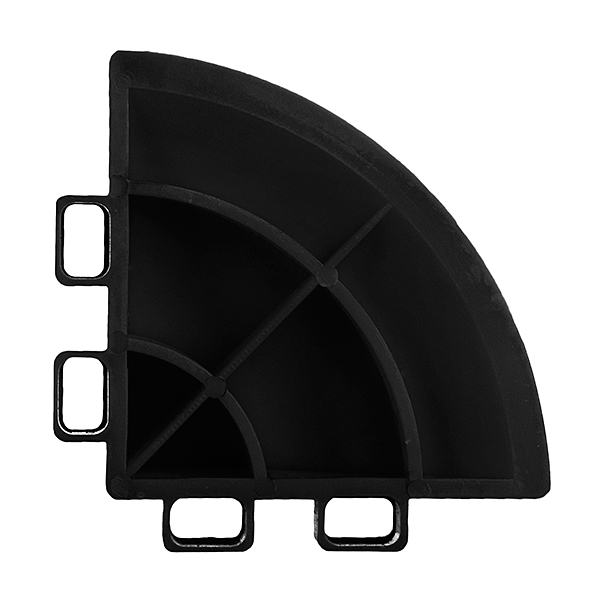 Lattialaatan kulmapala, midnight black 4 kpl - Lattialaatat - FLOORCORNERBLACK - 1