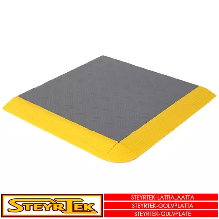 Umpinainen Lattialaatta, aluminium grey 40x40cm 10x30 kpl - Lattialaatat - STFLOORUGREY - 1
