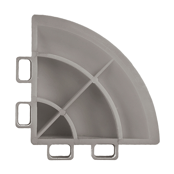 Lattialaatan kulmapala, aluminium grey 4 kpl - Lattialaatat - FLOORCORNERGREY - 1