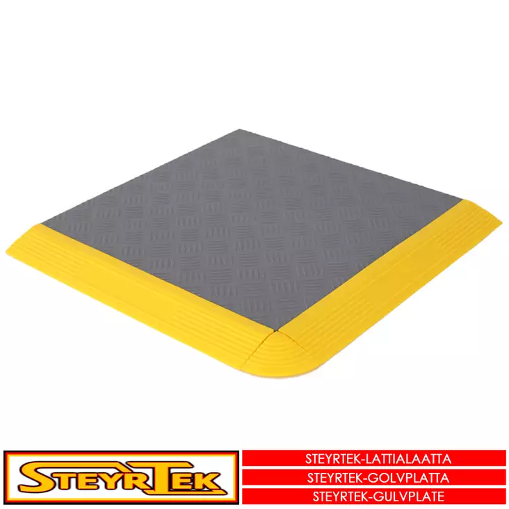 Umpinainen Lattialaatta, aluminium grey 40x40cm 10x30 kpl - Lattialaatat - STFLOORUGREY - 1